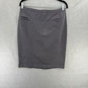 Banana Republic Denim Pencil Skirt Womens Size 8 Gray Stretch Career Office Jean
